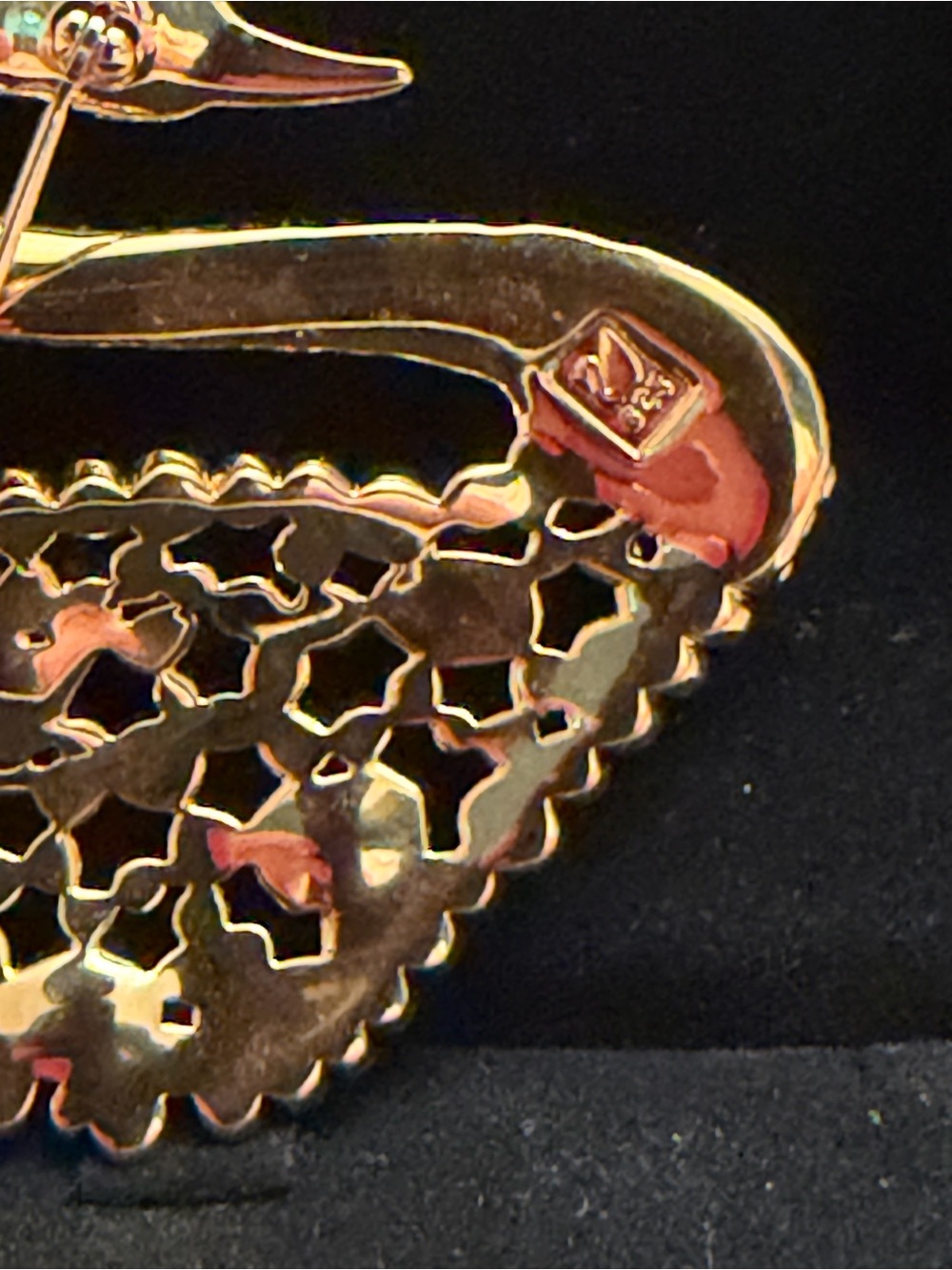 Swarovski Gold Swan Brooch with Multi-Color Crystal Accents - Picture 9 of 11